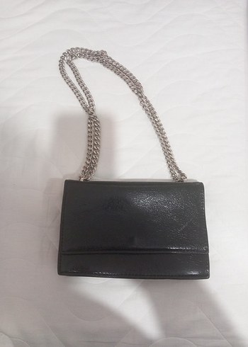 mango zincir Detaylı Siyah Deri Kadın Çanta - Görsel 2