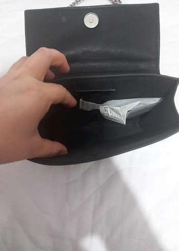 mango zincir Detaylı Siyah Deri Kadın Çanta - Görsel 4