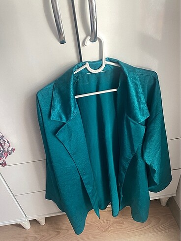 m Beden turkuaz Renk Vintage saten pijama takimi