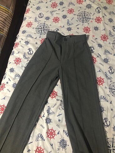 Pull and bear kumaş pantolon gri