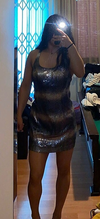 Zara Zara pul payet mini elbise