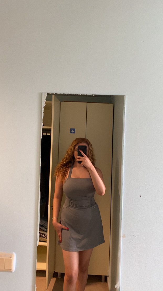 Gri Mini Elbise - Görsel 2