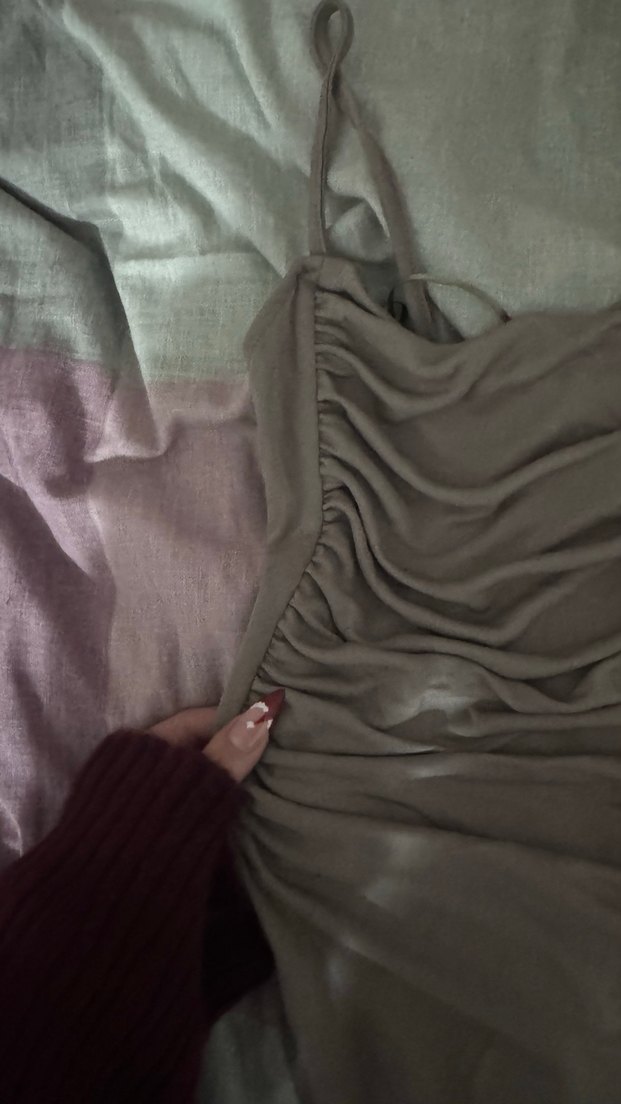 Gri Straplez Fitted Body - Görsel 4