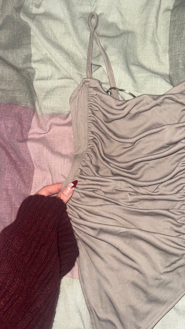 Gri Straplez Fitted Body - Görsel 2