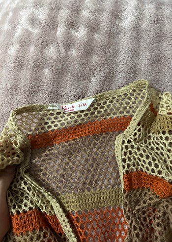 Nakışlı Bohem Uzun Triko Hırka - Görsel 4