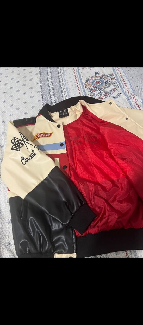 Kadın Çok Renkli Deri Street Wear Ceket - Görsel 5