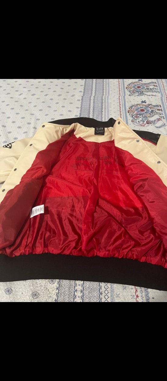 Kadın Çok Renkli Deri Street Wear Ceket - Görsel 4