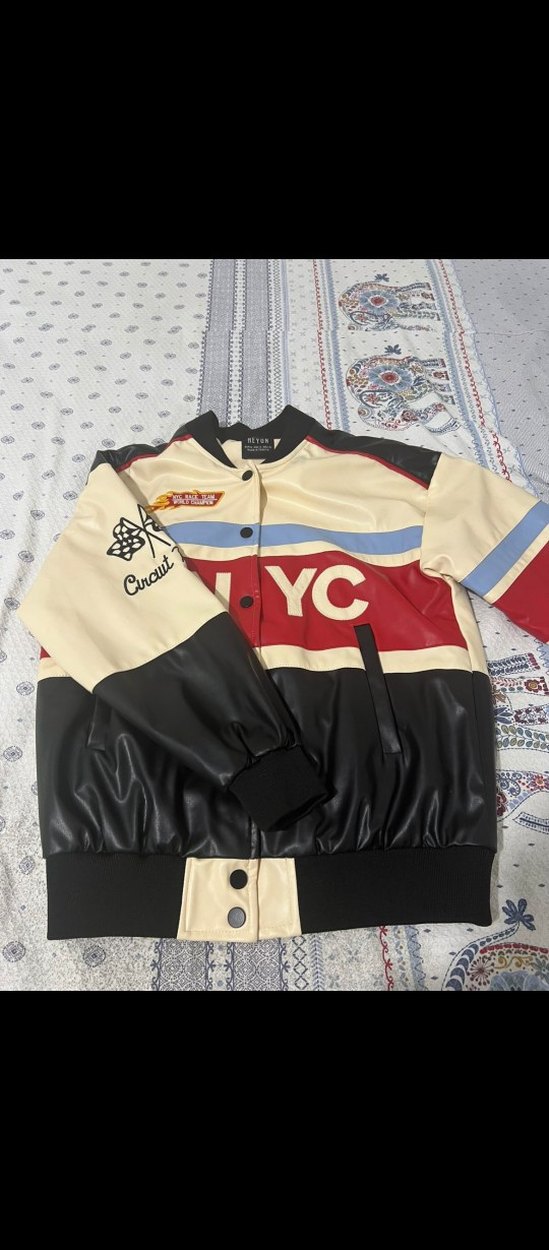 Kadın Çok Renkli Deri Street Wear Ceket - Görsel 2