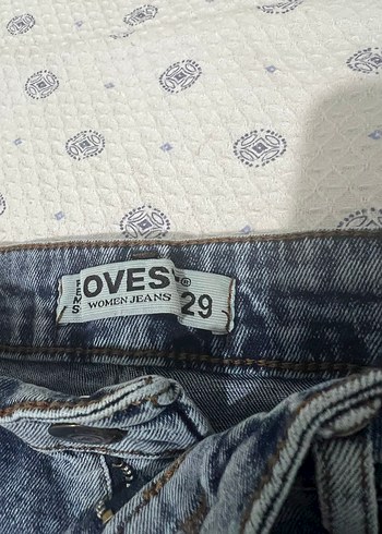 Gri Bol Kesim Midi Kot Pantolon - Görsel 3