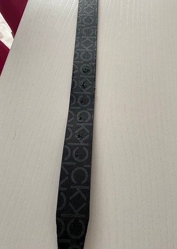 Gri Deri Kadın Kemer CK Tokalı - Görsel 3