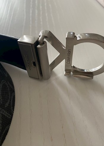 Gri Deri Kadın Kemer CK Tokalı - Görsel 2