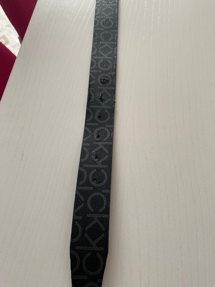 Gri Deri Kadın Kemer CK Tokalı - Görsel 3