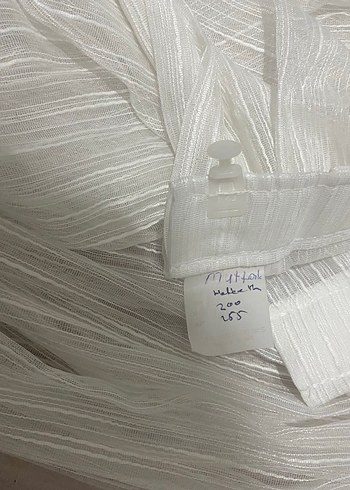 Parlak Beyaz Bohem Tül Perde - Görsel 2