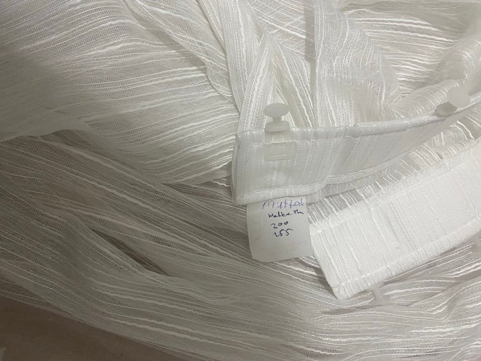 Parlak Beyaz Bohem Tül Perde - Görsel 2