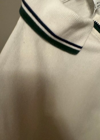 Lacoste Beyaz Fermuarlı Erkek Polo Tişört - Görsel 4