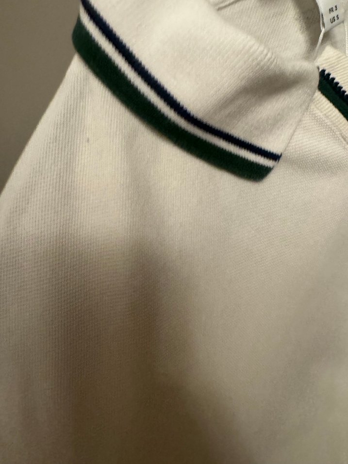 Lacoste Beyaz Fermuarlı Erkek Polo Tişört - Görsel 4