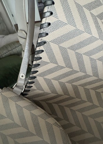 Orjinal missela  Bej-Gri Baskılı Kadın Omuz Çantası - Görsel 5