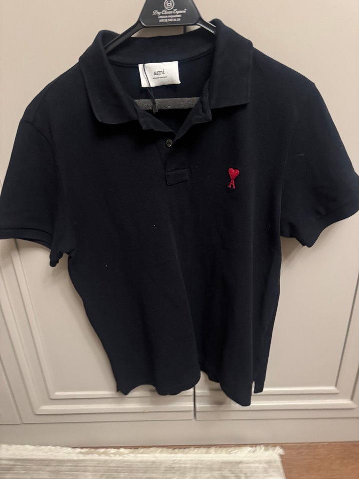 Orjina Ami Erkek tshirt Siyah Pamuklu Polo Tişört - Görsel 2