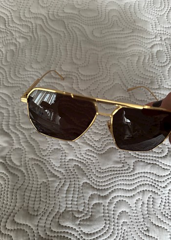 Bottega venetta orjinal Parlak Altın Renk Kadın Güneş Gözlüğü - Görsel 7