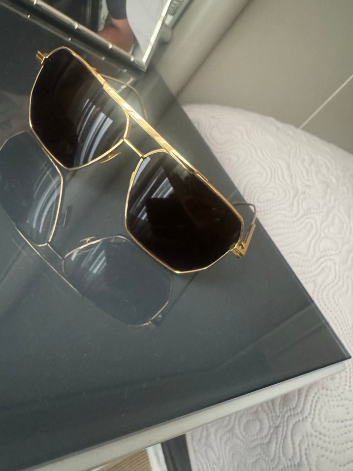 Bottega venetta orjinal Parlak Altın Renk Kadın Güneş Gözlüğü - Görsel 3