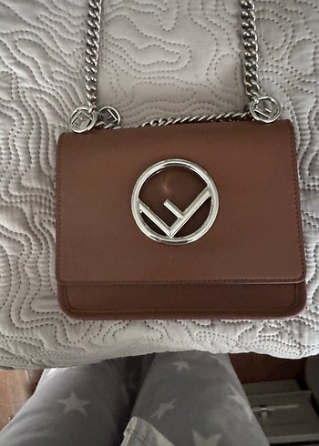 Tarçın rengi hakiki Deri içi süet Kadın Çanta Metal Tokalı - Görsel 5