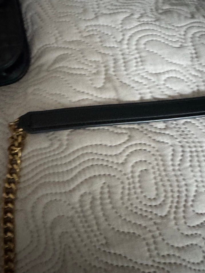 Ysl Zincir Detaylı Siyah Deri Kadın Çanta - Görsel 3