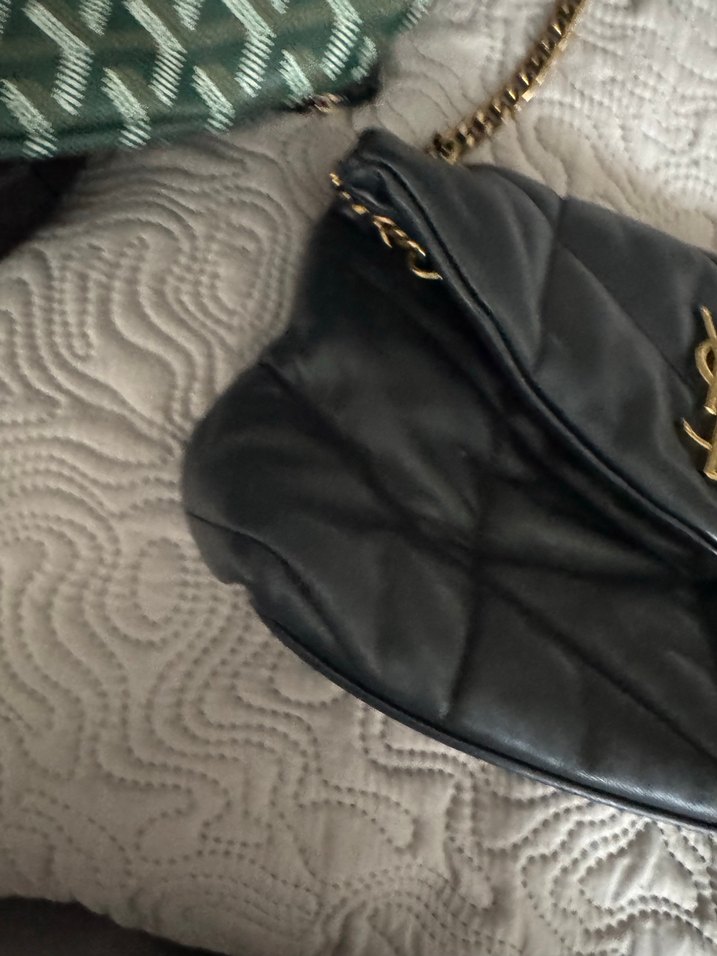 Ysl Zincir Detaylı Siyah Deri Kadın Çanta - Görsel 2