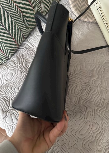 Orjinal Ralph Lauren Siyah Deri Kadın El Çantası - Görsel 5