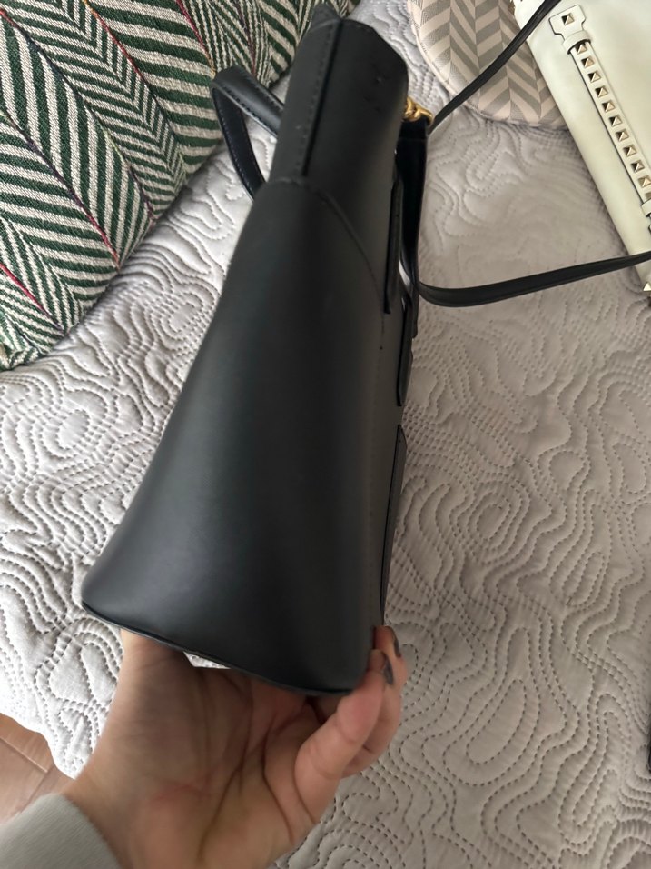 Orjinal Ralph Lauren Siyah Deri Kadın El Çantası - Görsel 5