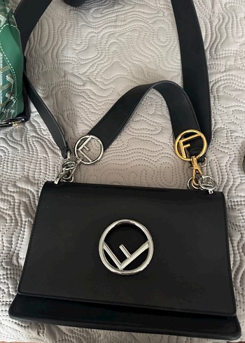 Fendi hakiki deei Klasik Siyah Deri Kadın Çanta - Görsel 6