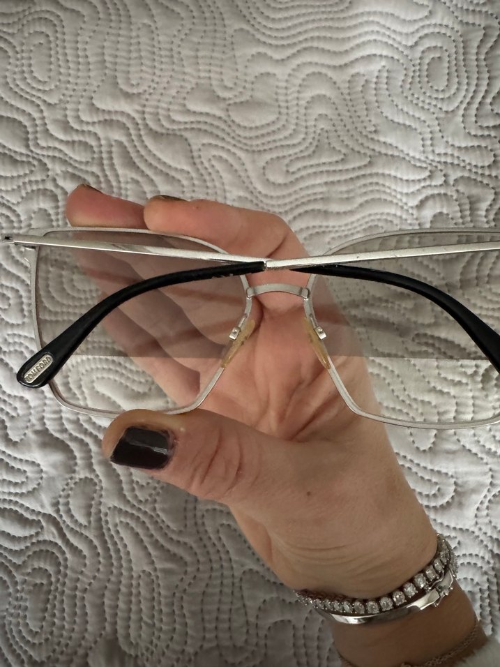 Tom  ford orjinal Şeffaf Gri Kadın Gözlüğü, Parisian Tarzı - Görsel 3