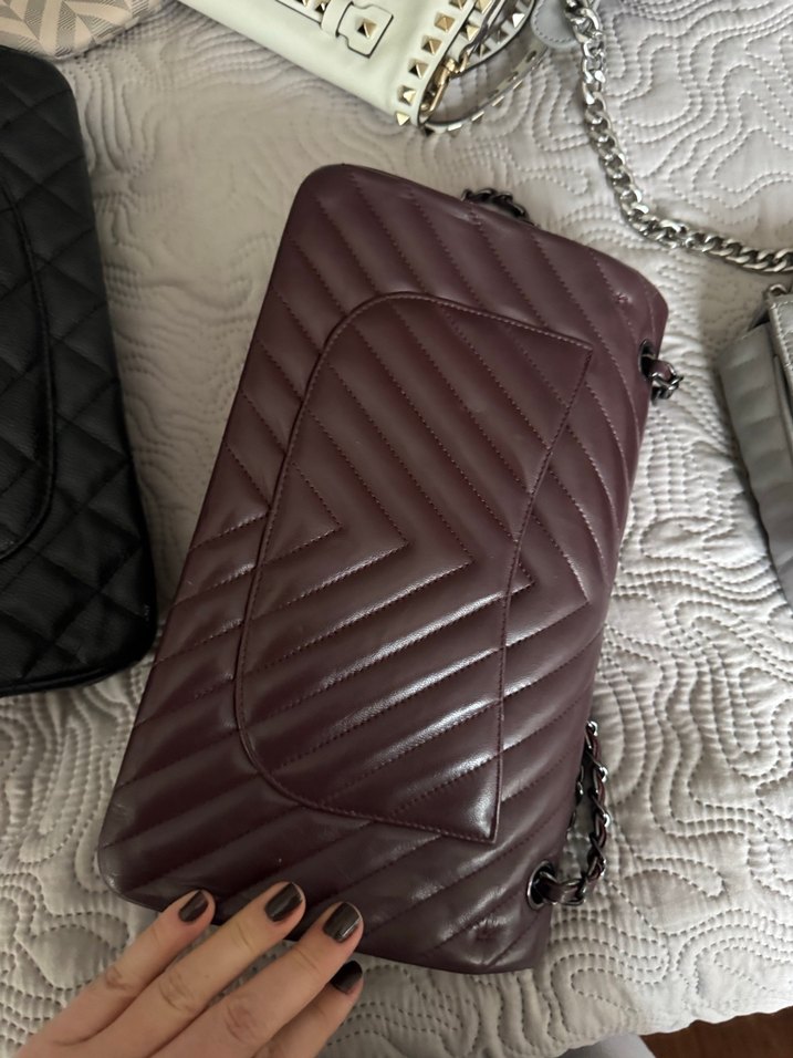 Zincir Detaylı Koyu Bej Deri Kadın Çanta - Görsel 2