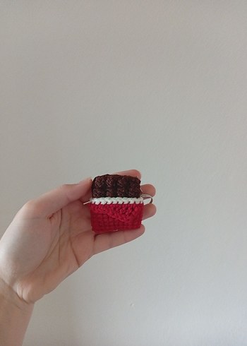 Örgü Çikolata Anahtarlık - Görsel 3