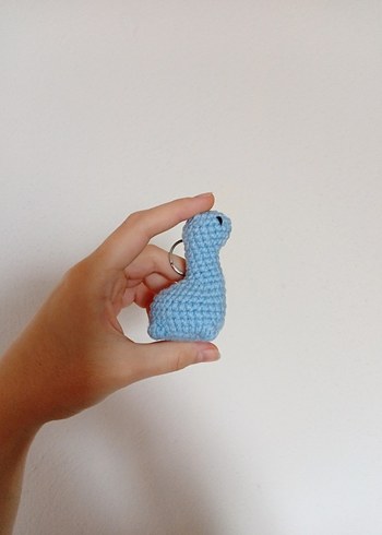 Örgü Dinozor Anahtarlık - Görsel 3