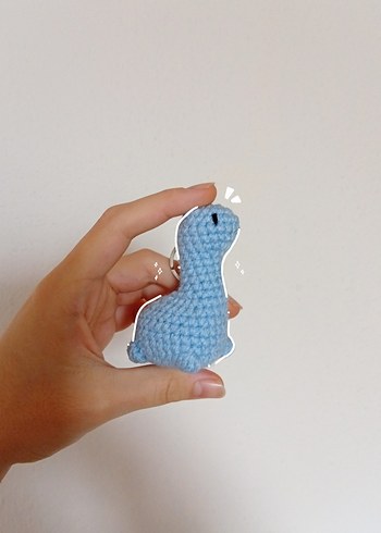 Örgü Dinozor Anahtarlık - Görsel 2