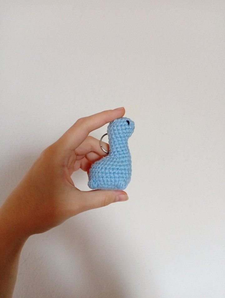 Örgü Dinozor Anahtarlık - Görsel 3