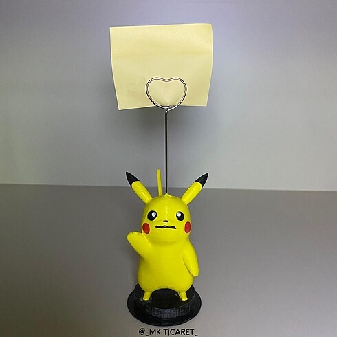 3D Pikachu Not/Fotoğra Tutucu