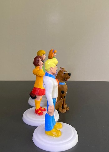 Renkli Scooby-Doo Seti 3D Figür