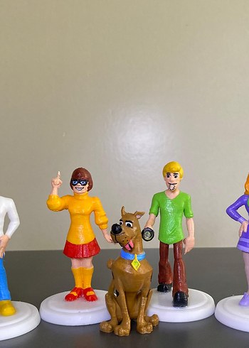 Renkli Scooby-Doo Seti 3D Figür