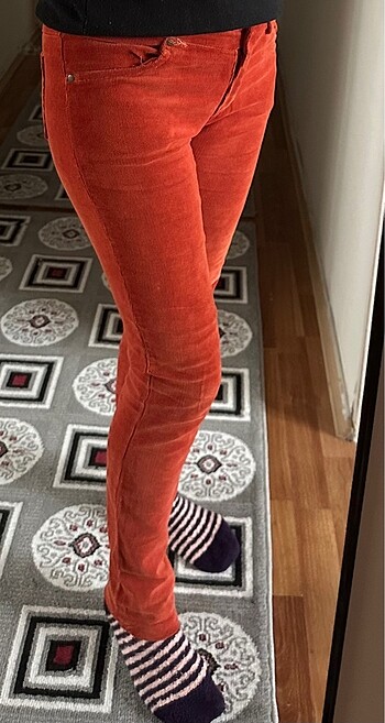36 Beden turuncu Renk Kadife pantolon
