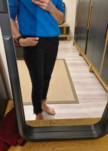 siyah Kadın Denim Pantolon - Görsel 7