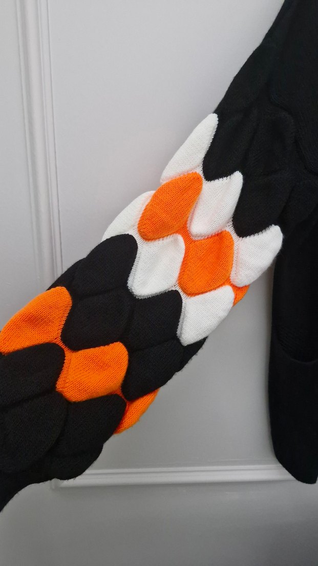 Diger Siyah Örgü Desenli Uzun Kadın Hırka - Görsel 2