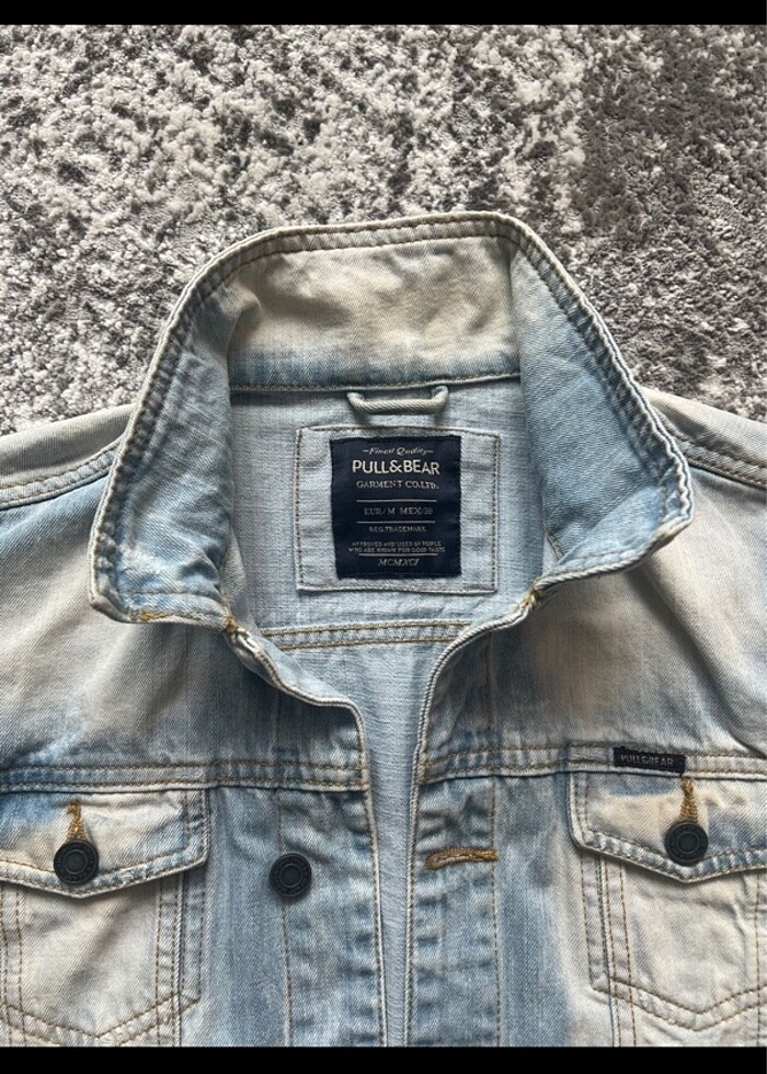 Pull and bear m beden kot ceket - Görsel 3