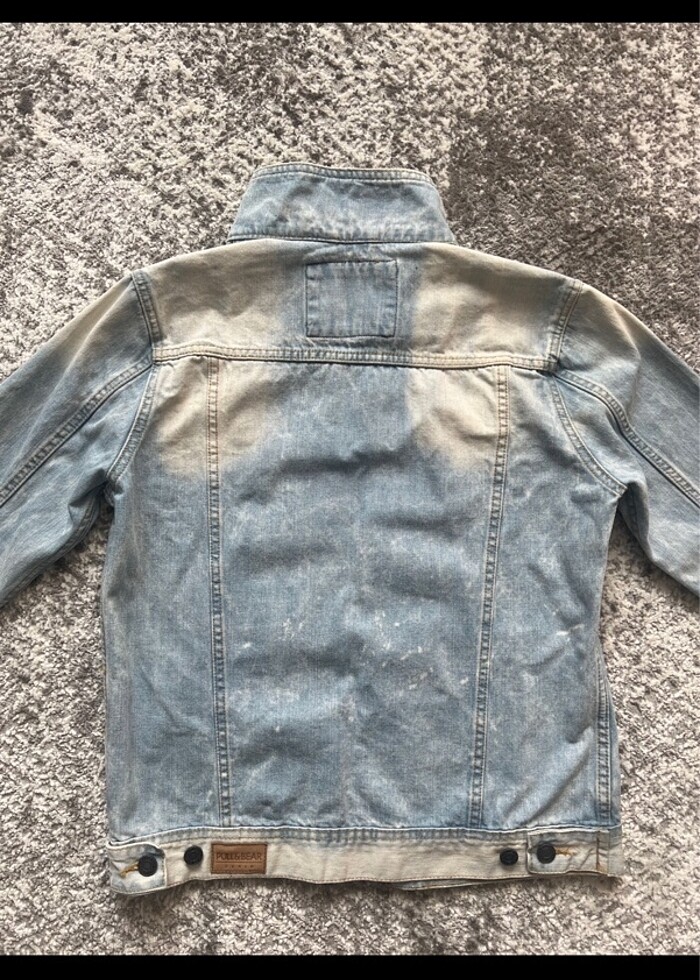 Pull and bear m beden kot ceket - Görsel 5