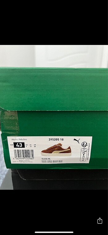 Puma suede xl kahverengi 43 numara sneaker - Görsel 7