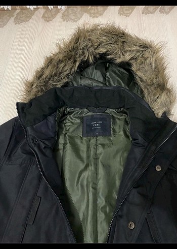 Jack&jones Siyah Kürklü Kapüşonlu Erkek Mont - Görsel 3