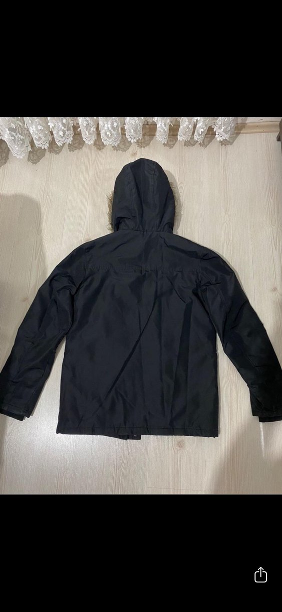 Jack&jones Siyah Kürklü Kapüşonlu Erkek Mont - Görsel 4