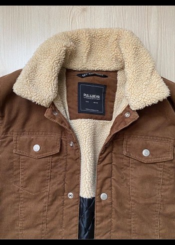 Pull and bear Kahverengi Erkek Süet Ceket - Görsel 2