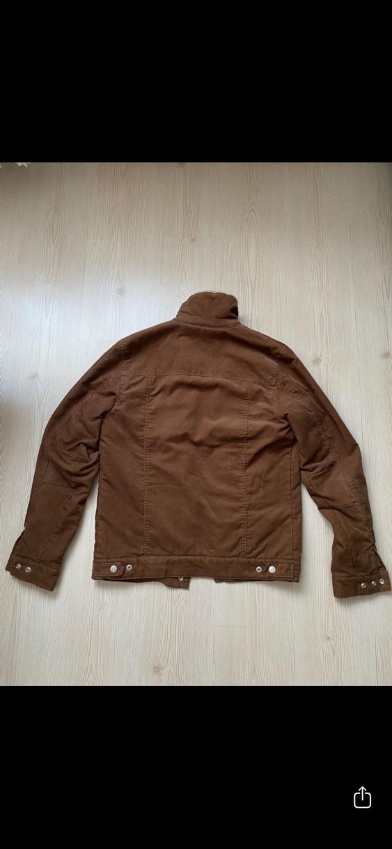 Pull and bear Kahverengi Erkek Süet Ceket - Görsel 4