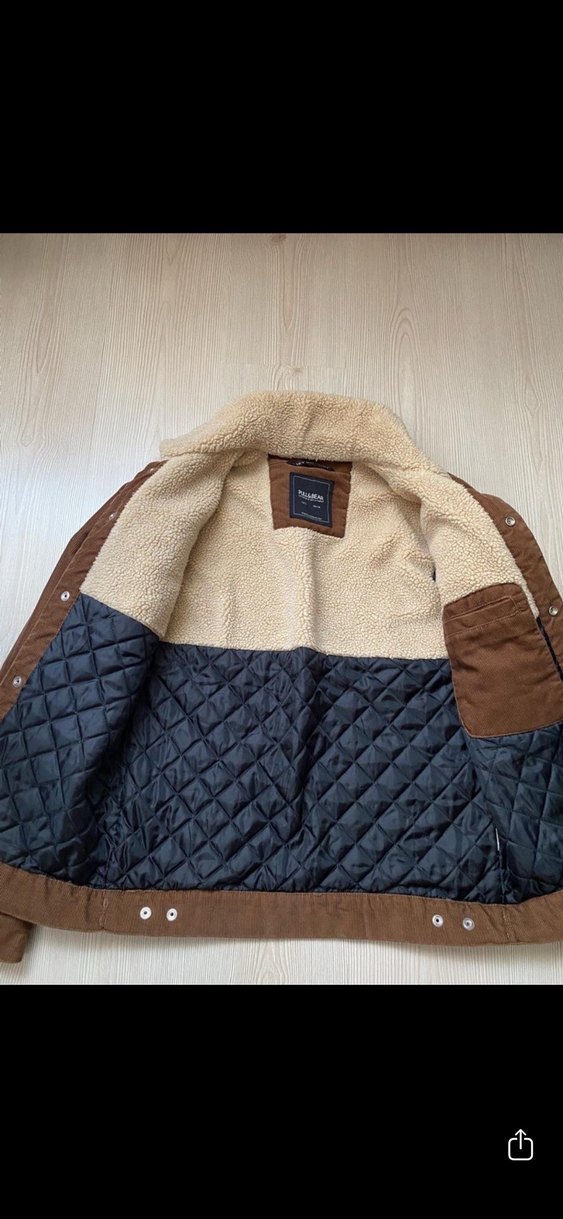 Pull and bear Kahverengi Erkek Süet Ceket - Görsel 3